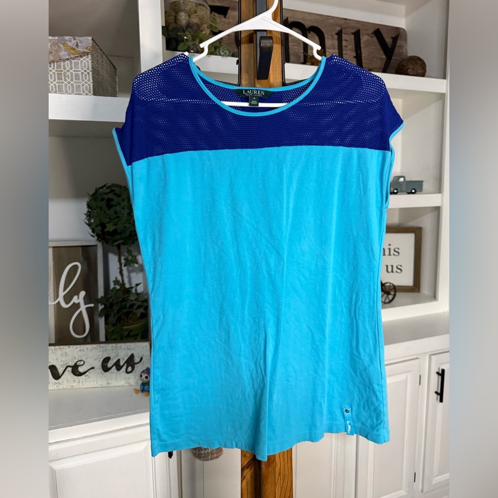 Ralph Lauren Two-Tone Blue Women's Tee
